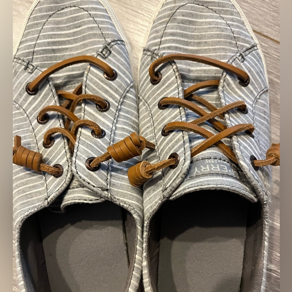 Sperry top sider women’s canvas striped boat shoe